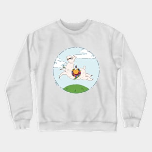 Happiness is Llama Crewneck Sweatshirt